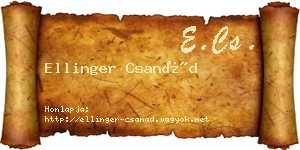 Ellinger Csanád névjegykártya