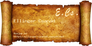 Ellinger Csanád névjegykártya